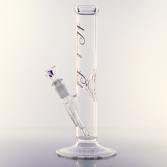 45° Straight Tube Waterpipe w/ Cage Downstem