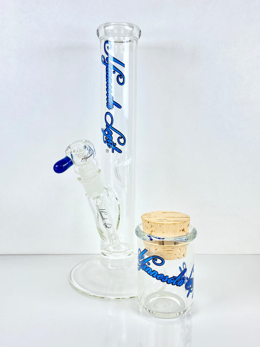 45° Short Straight Tube Waterpipe w/ Jar COMBO