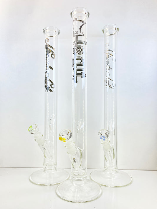 45° Tall Straight Tube Waterpipe w/ Cage Downstem