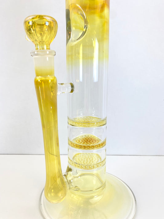 Fumed Triple Honeycomb Waterpipe