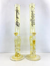Fumed Double Honeycomb Waterpipe w/ Micro Dome Cage