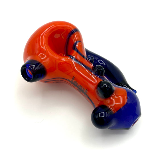 Blue & Orange Swirl Wig Wag Spoon