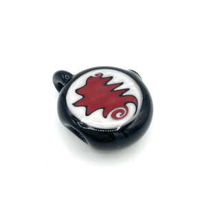 Red & White Wig Wag Pipe Pendant