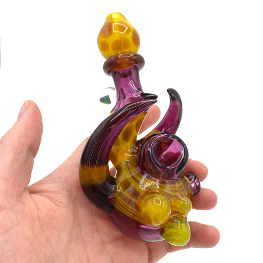 Purple Phoenix Handpipe w/ Dark Opal