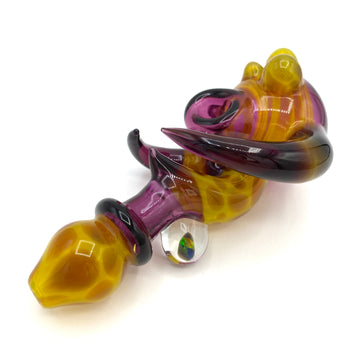 Purple Phoenix Handpipe w/ Dark Opal