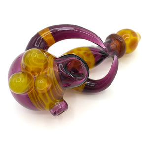 Purple Phoenix Handpipe w/ Dark Opal