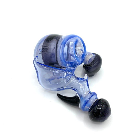 Blue Ghost Handpipe w/ Dichro Accents