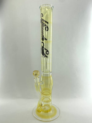 Fumed Double Disc Waterpipe w/ Micro Dome Cage