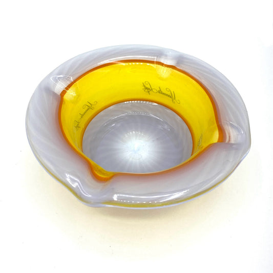 Yellow Stripe Ashtray