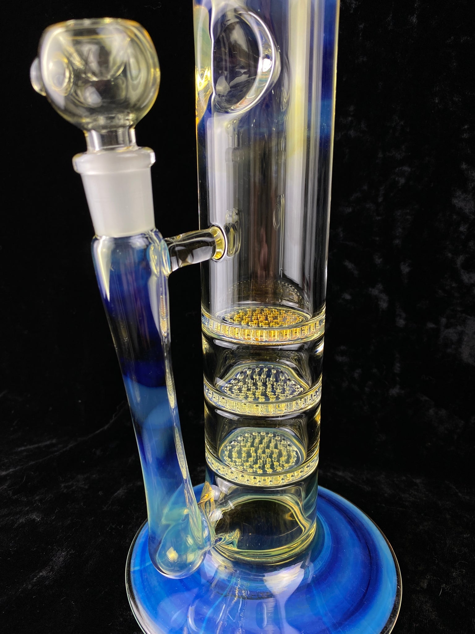 Fumed Triple Honeycomb Waterpipe