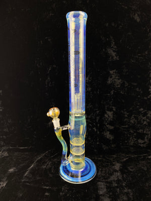 Fumed Double Disc Waterpipe w/ Micro Dome Cage