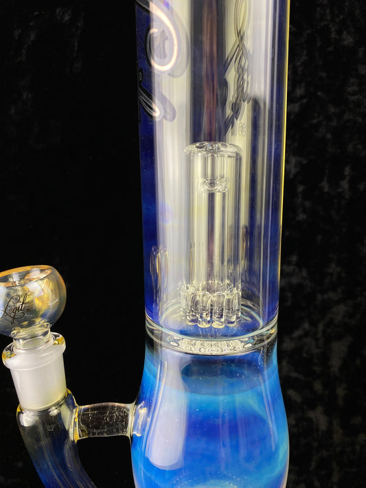 Fumed Double Honeycomb Waterpipe w/ Micro Dome Cage