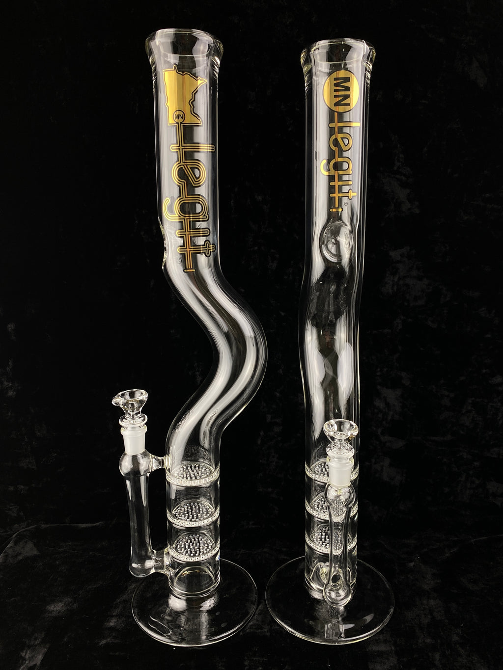 Curved Triple Honeycomb Waterpipe