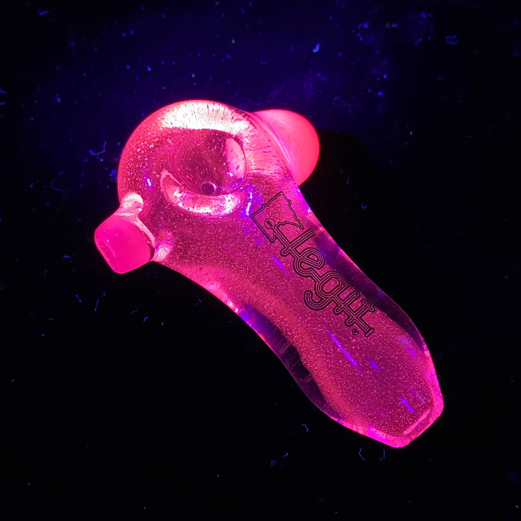 Thick U.V. Frit Spoon (Clear>Pink)