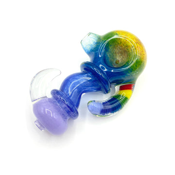 Curved Frit Spoon w/ Rainbow Horn