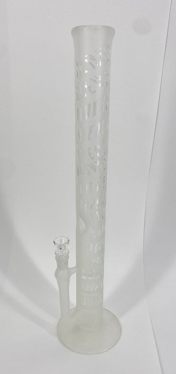 "Love is Legit" Frosted Triple Disc Waterpipe