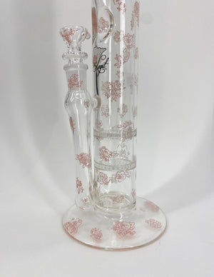 Floral Double Disc Waterpipe